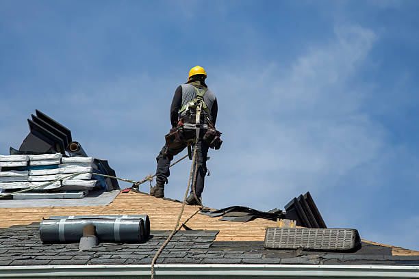 Professional Gutter Installation technician working in Brownsville, PA